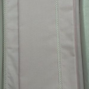 ROMUR LENZUOLO ROSA CON DETTAGLIO BIANCO