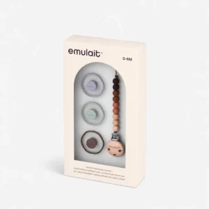 EMULAIT PACIFIER 3 PACK+CLIP GIFT SET